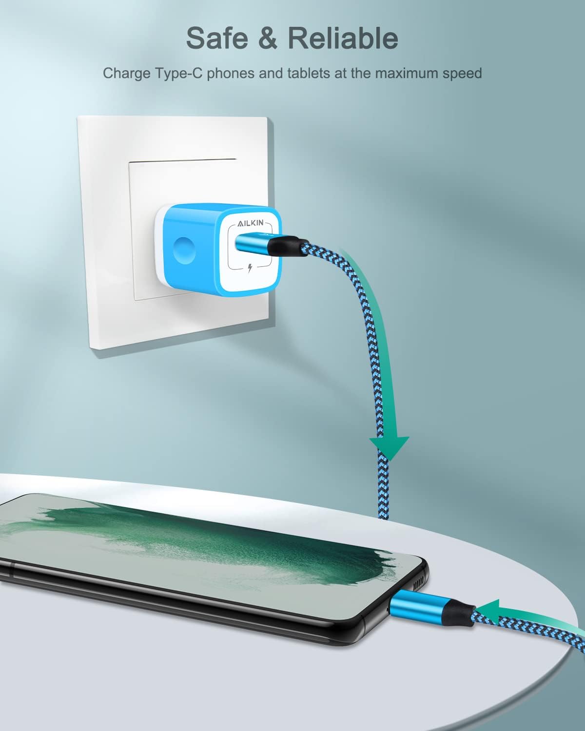Cargador Android, carga rápida USB C para Google Pixel 9a 9 8 7 Pro 7 6 6a 6Pro 5 5a 4 XL, Samsung Galaxy S24 S23 S22 Ultra S21+ iPhone 16 15 Pro Max, bloque adaptador de corriente USB C Kindle +