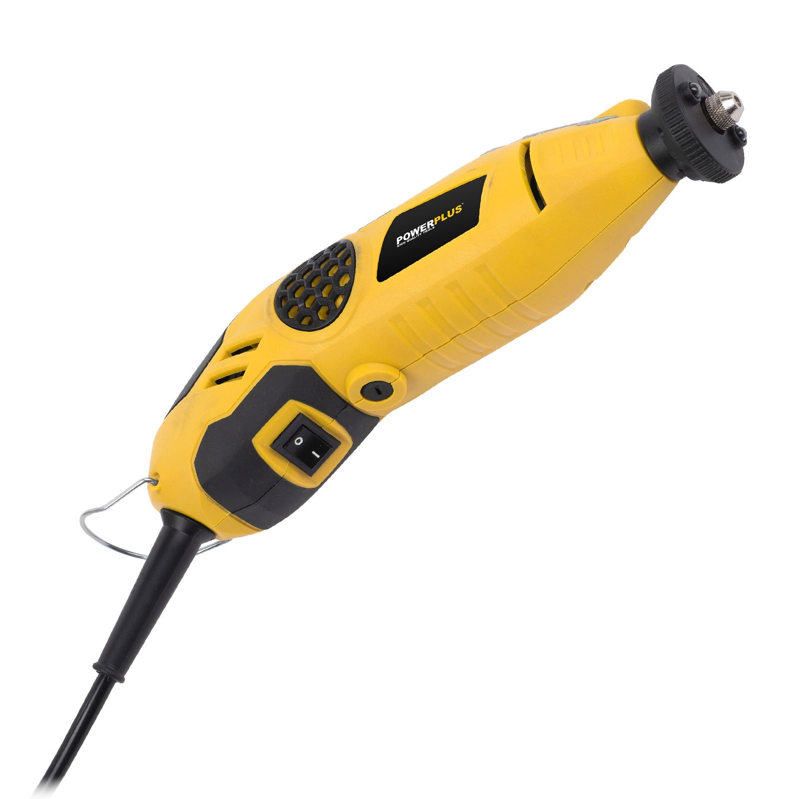 Powerplus - Mini taladro dremel de 180 W con 100 accesorios para modelar madera POWX1340