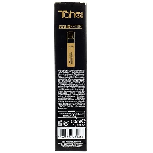 Miniatura 5 de Tahe Gold Secret - Suero para el cabello con queratina activa y oro líquido, 1.7 fl oz