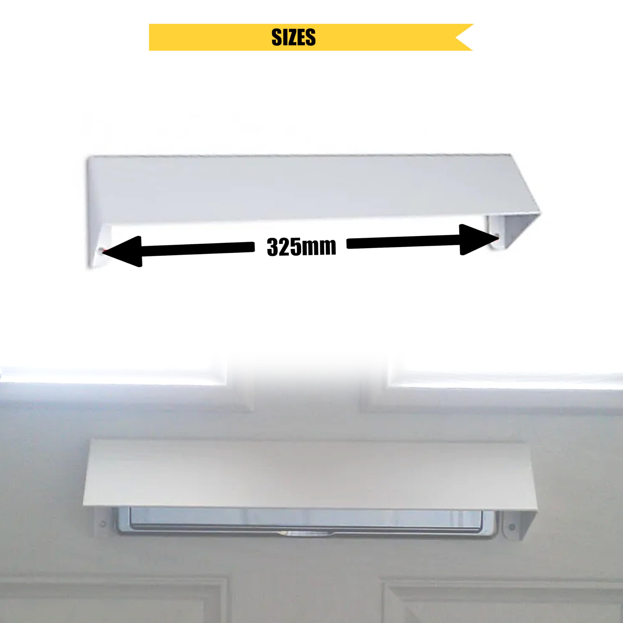 Home Secure™ - Visiera per cassetta postale, protezione per porta e privacy, colore: bianco