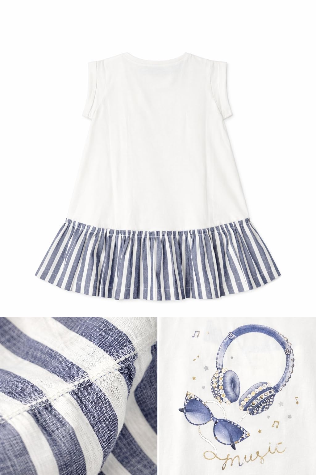 Mayoral Vestito Bambina Estivo Senza Maniche con Stampa Decorativa – Abito Casual per Bambina