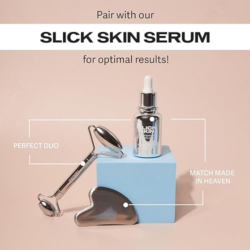 Miniatura 7 de SACHEU Herramienta de masaje facial Gua Sha de acero inoxidable para reducir la hinchazón drenaje linfático tensión facial ayuda a apretar reafirmar