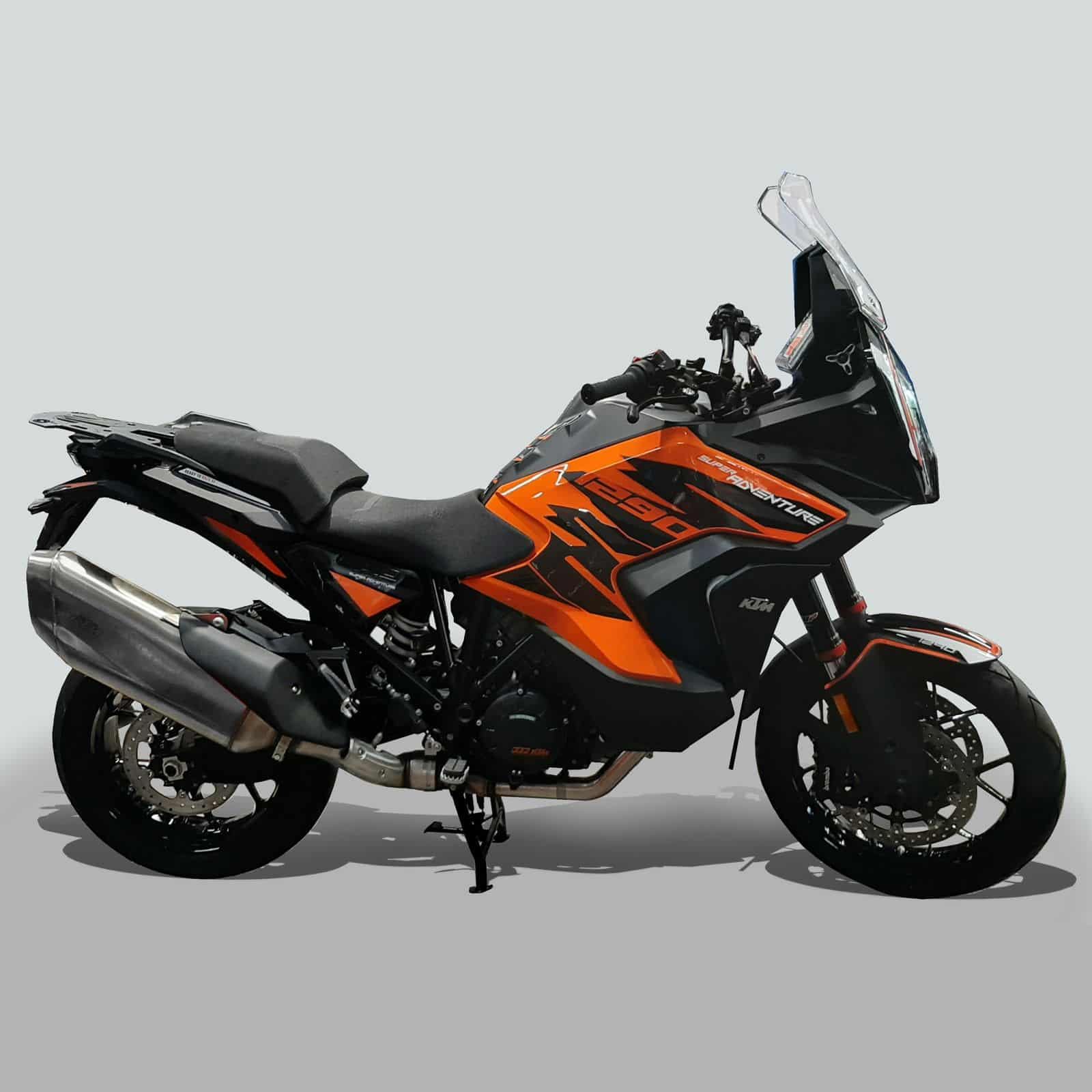 Adesivo Paraserbatoio 3D In Resina Per KTM 1290 Super Adventure S (2021-2022) - AZ Graphishop FM-730 - Black Line Style
