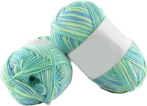 Miniatura 4 de Starlit Hilo de tejer de algodón de ganchillo de bambú suave de 1.76 oz por madeja, hilo de lana de punto para coser ganchillo DIY artesanía #11