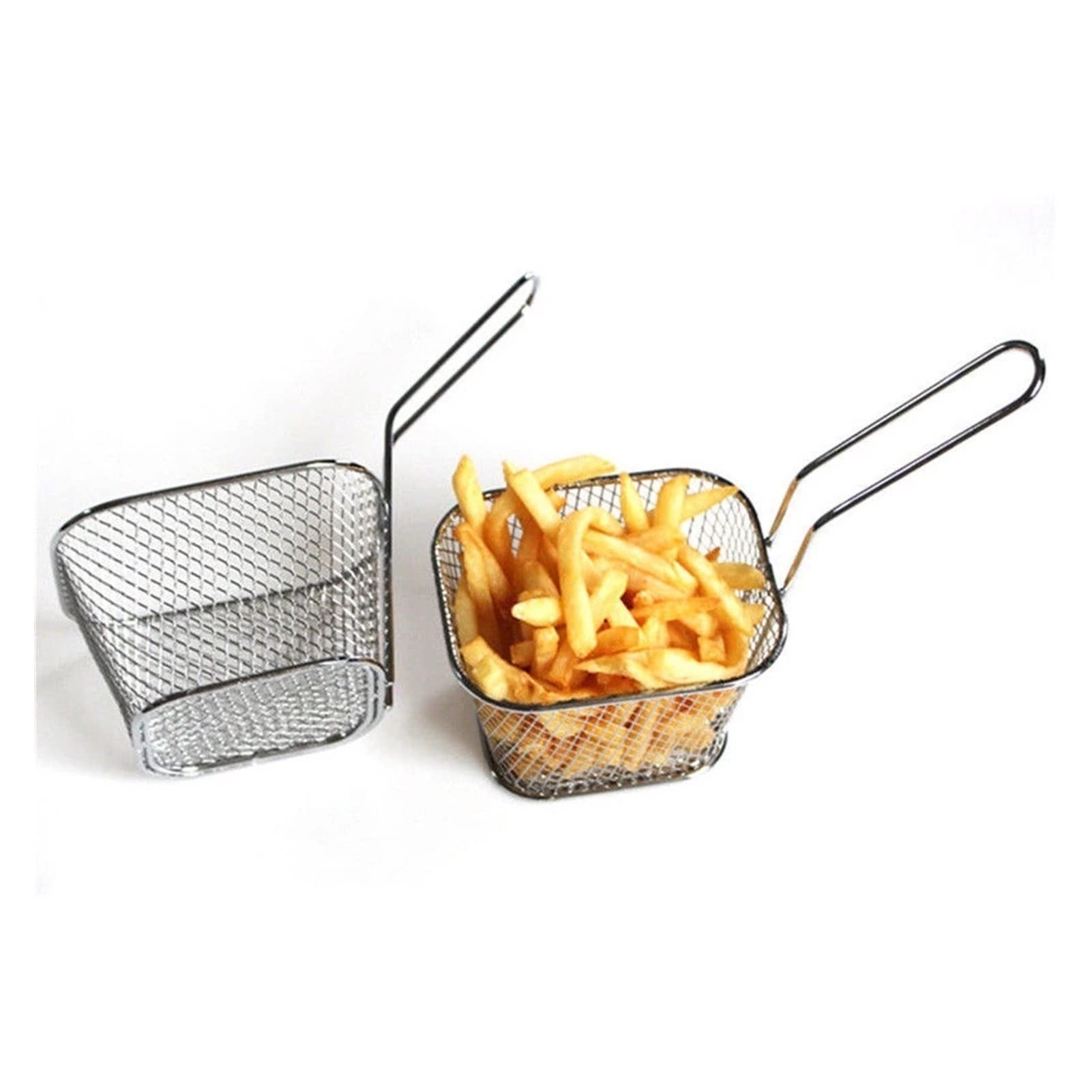 Mini cestino per friggere – Cestino quadrato per patatine, snack e cibi fritti – 1 utensile da cucina per risultati perfettamente croccanti