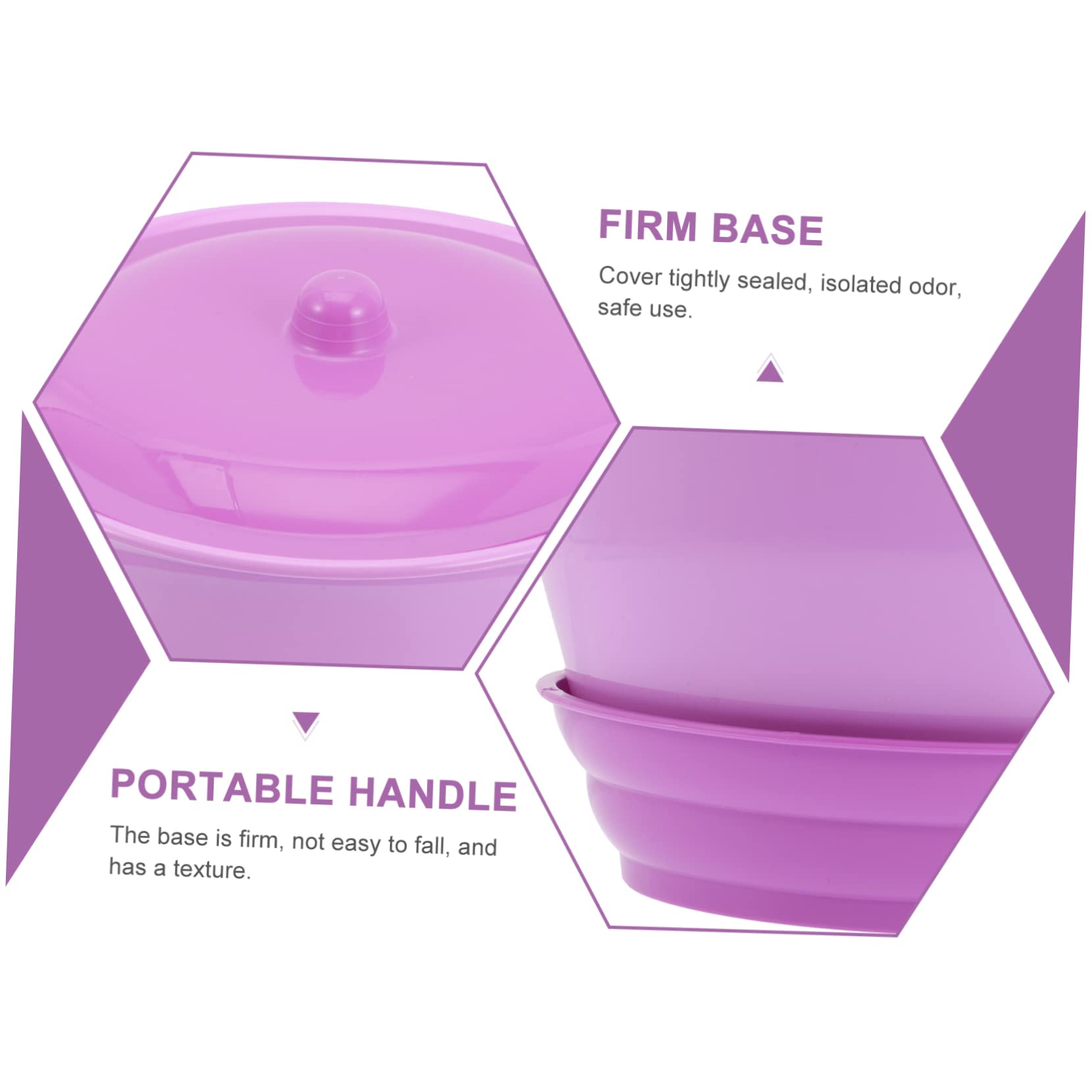 FRCOLOR Spittoon Urine Bucket Plastic Urinal with Lid Urinal Basin Pee Pot Bedpans Pee Potty Urinals Disabled Chamber Pot Container Child Portable Night Urinal Purple re-usable