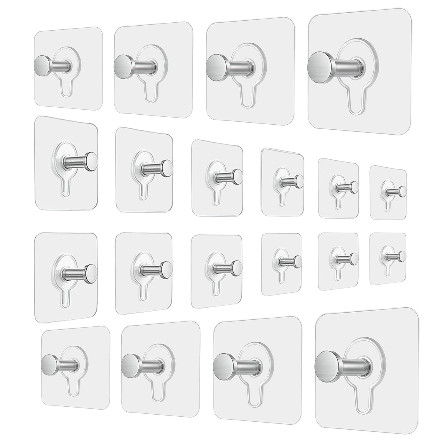 DALUCI Self Adhesive Hooks - Heavy Duty, No Drill -19 DALUCI Self Adhesive Hooks - Heavy Duty, No Drill -19
