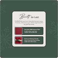 Vista 6 de Covermates Keepsakes - Bolsa vertical de almacenamiento para árbol de Navidad, árboles resistentes para cubiertas de clósets, poliéster 300D