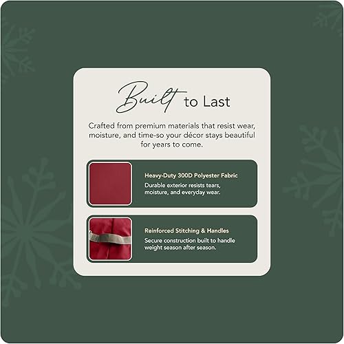 Miniatura 6 de Covermates Keepsakes - Bolsa vertical para almacenamiento para árbol de Navidad, protección superior, correas de cincha, almacenamiento navideño,