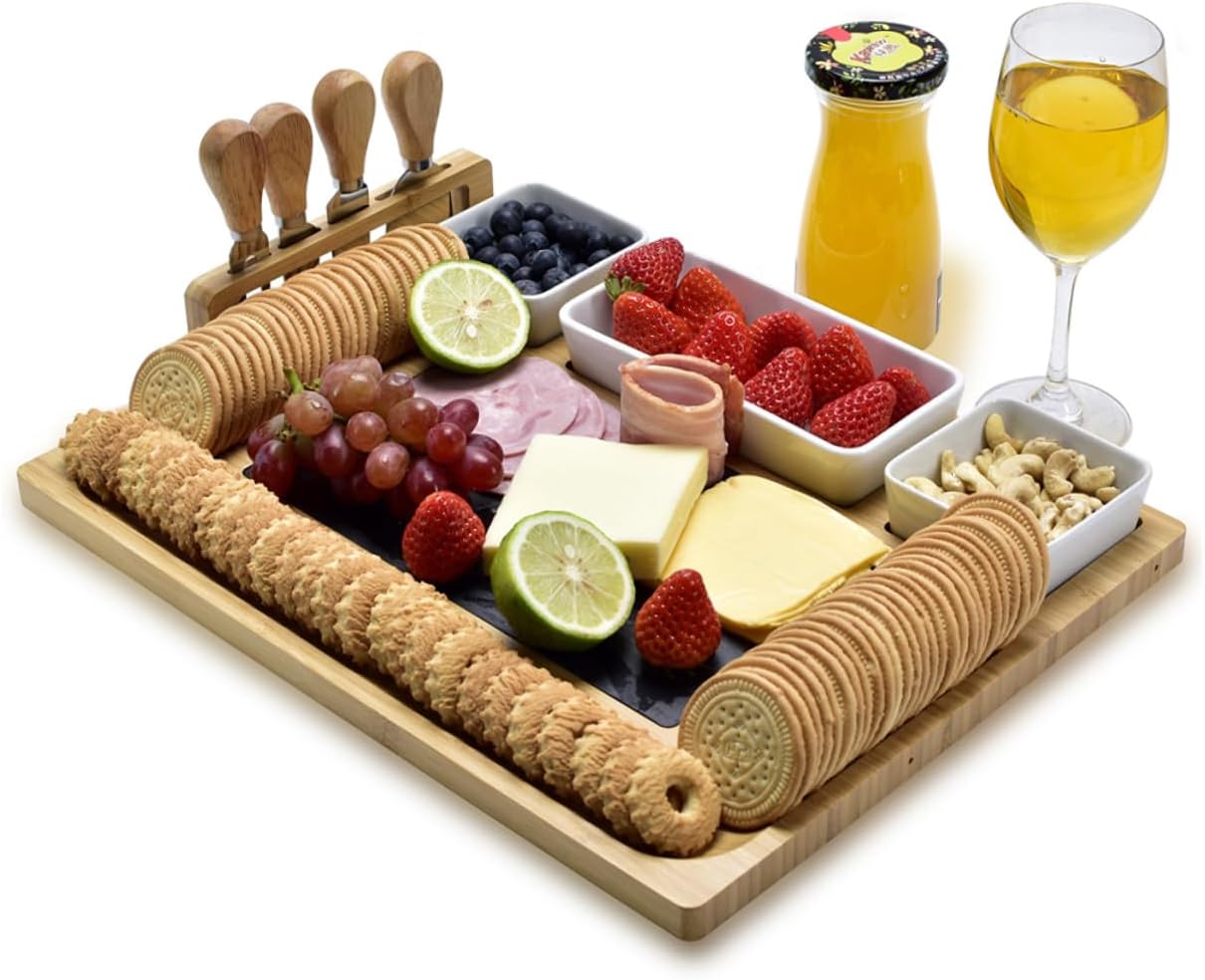 Ciieeo Cheese Board Cutting Board Home Charcuterie Cheese Chopping Accessories Stain-resistant and Easy to Clean