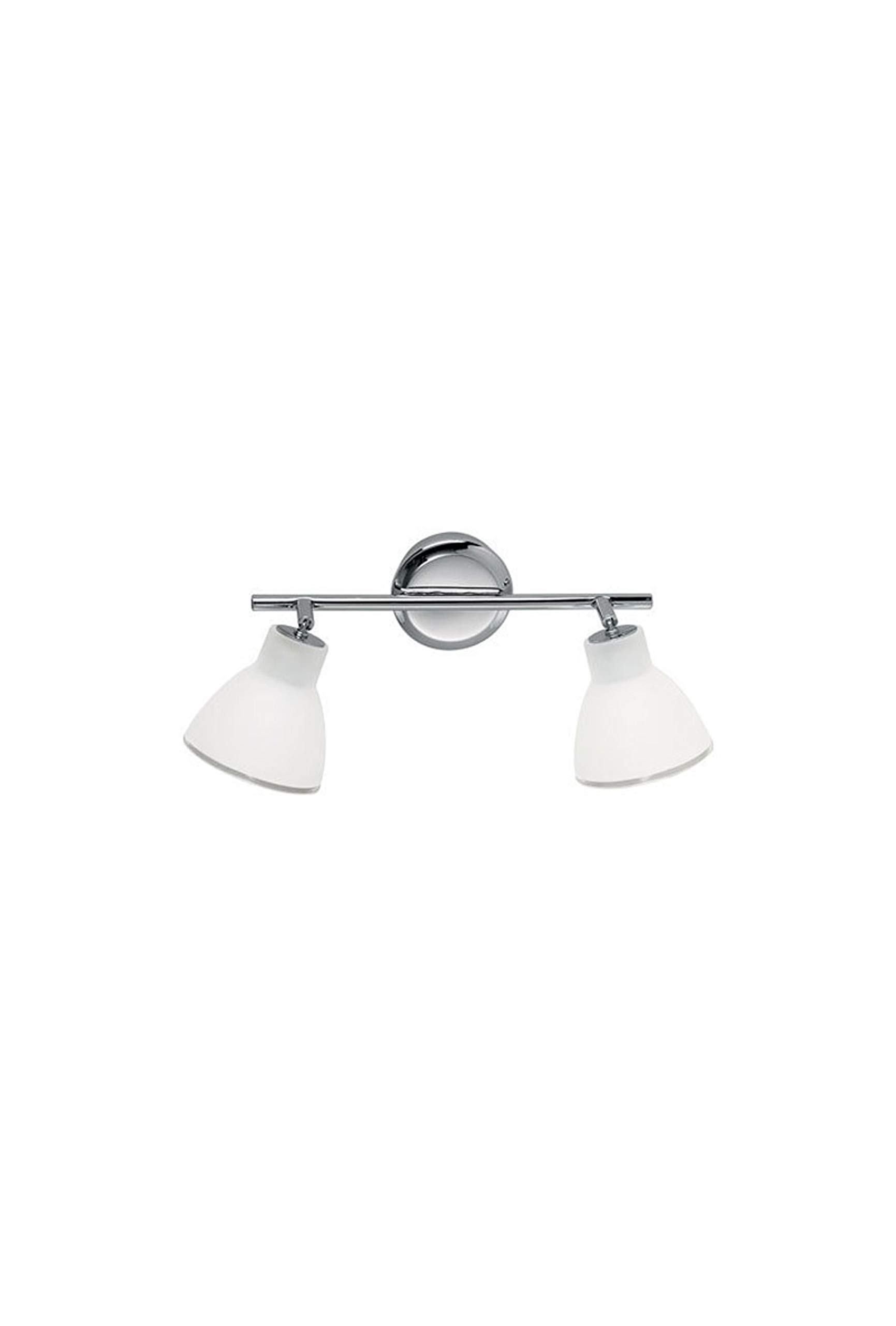 Linea Light, Campana Applique 2 luci 32cm, Nichel spazzolato.