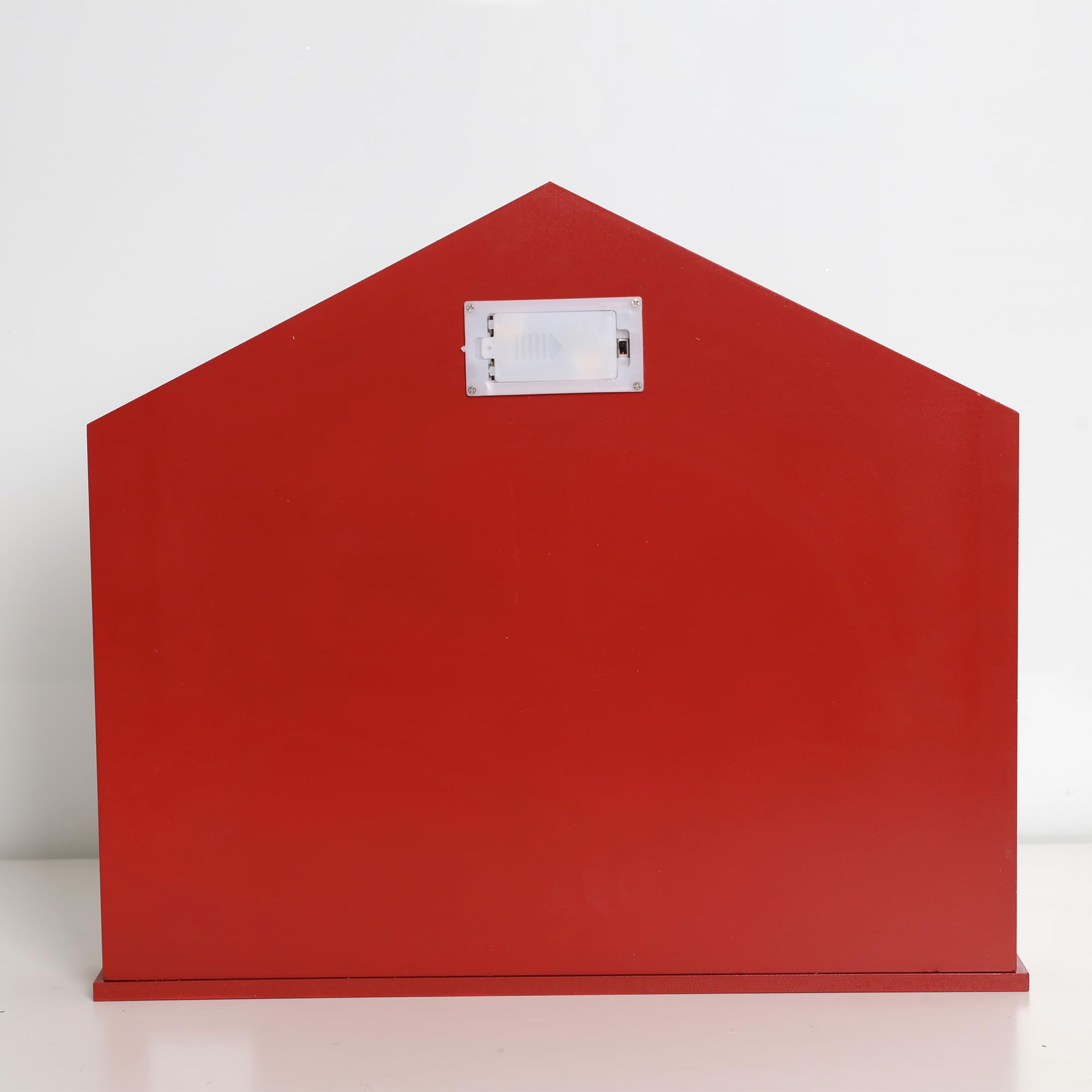 Adventskalender 2024 aus Holz mit LED-Lichtern, Weihnachts-Countdown-Kalender, Schubladen in Hausform für Kinder und Erwachsene, wiederverwendbare Urlaubsdekoration,