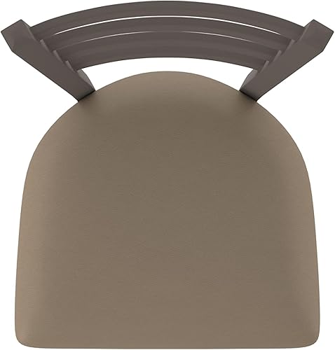 Miniatura 220 de 410 Jackie Taburete de bar giratorio de 36 pulgadas con acabado bronce y asiento de vinilo negro Vinilo negro,Canter Burdeos,Tierra Canter,Canter