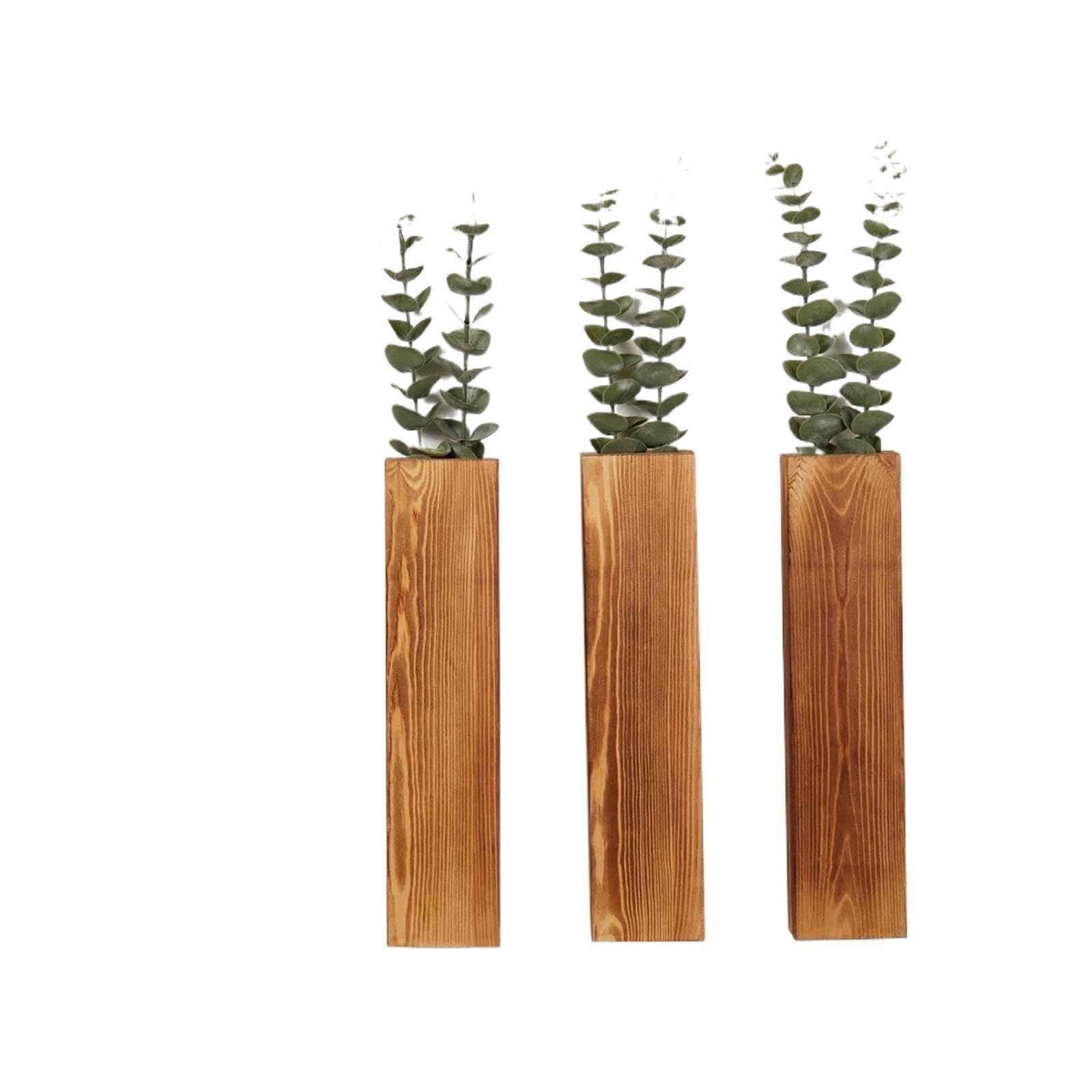 Trockenblumen-Präsentationsständer aus Holz zur Wandmontage Für Haushalt