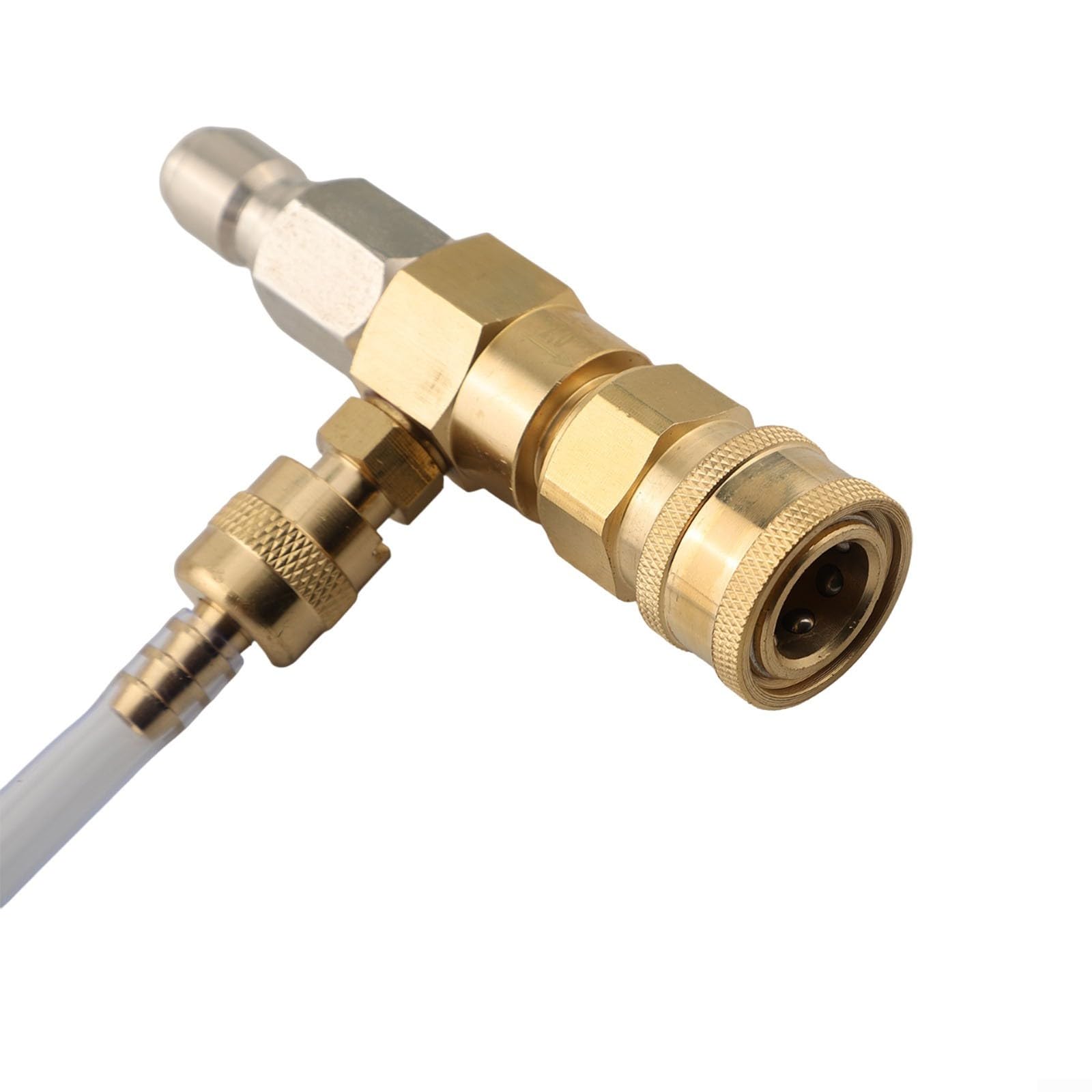 Inyector de jabón descendente de 4000 PSI para lavadoras a presión, aplicador de detergente de 3/8 pulgadas para soluciones de limpieza, compatible con sistemas de limpieza de alta presión