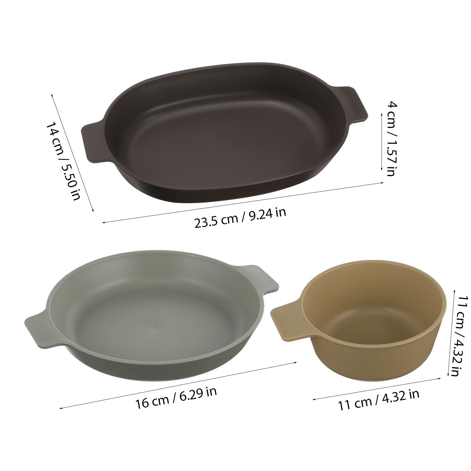 Juego de Vajilla Portátil de Plástico Ligera para Camping y Barbacoa