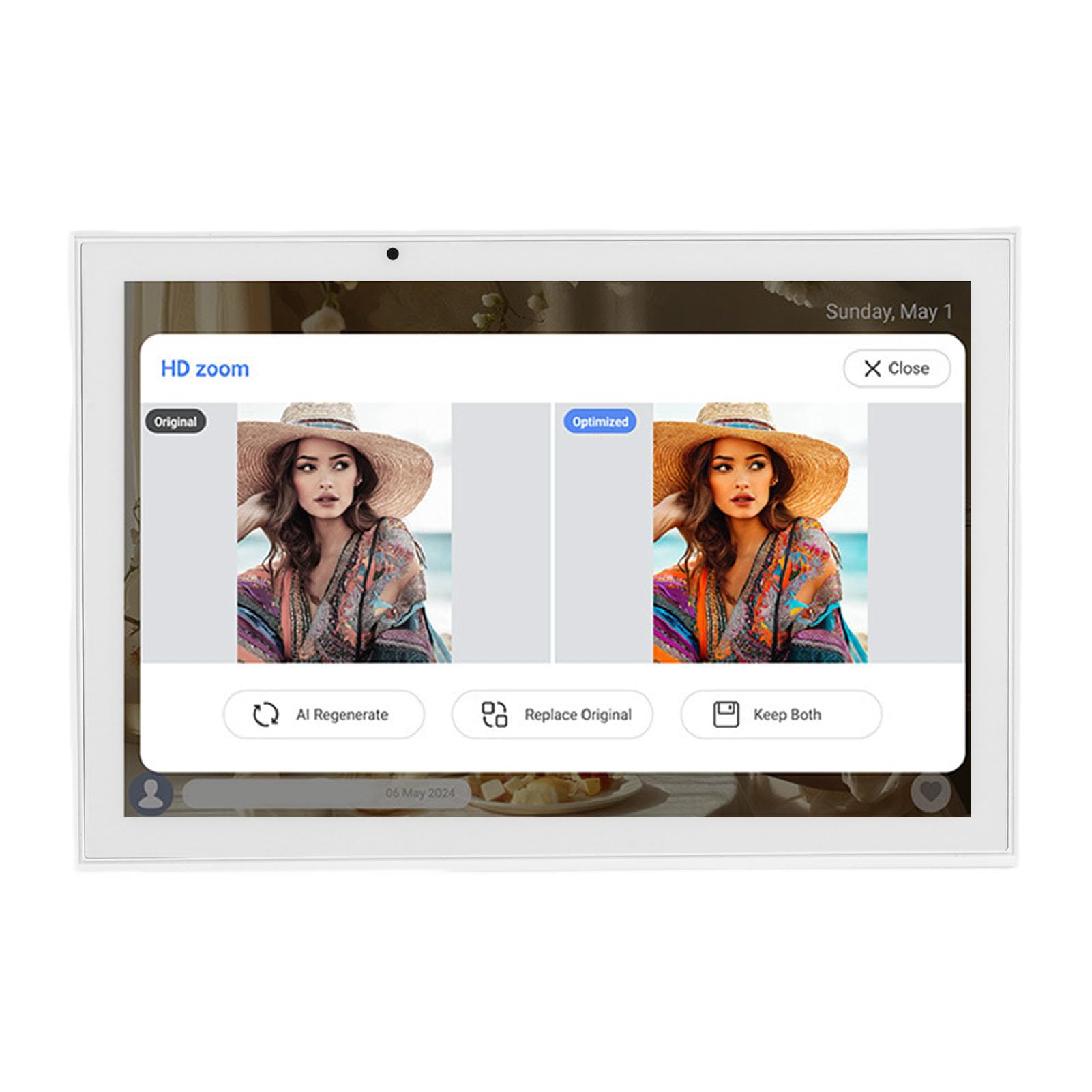 Demeras Calendario Digitale da 10,1 Pollici Touch Screen Smart Family Planner per Grafico Interattivo dei Lavori Domestici e Gestione delle attività Bianco (Spina UE 100-240 V)