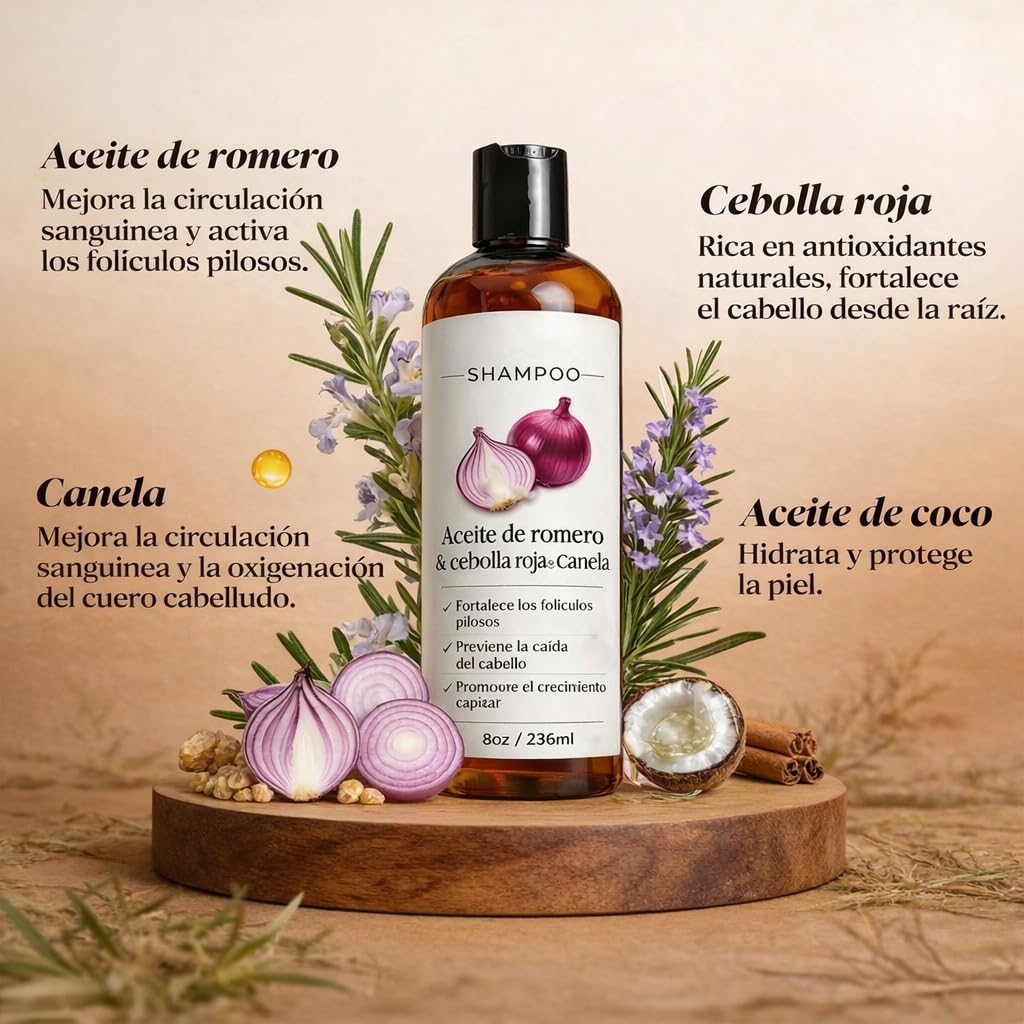 Excalvo Champu De Cebolla,2026 Nuevo Champu Cebolla,Champu Excalvo,Limpieza Diaria Para Un Cabello Más Denso En Apariencia,Para Hombres Y Mujeres,236ml (1) — view 2