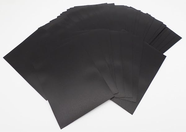 docsmagic.de 5 x 100 Mat Black Card Sleeves Standard Size 66 x 91 - Nero - Bustine - PKM - MTG - 1