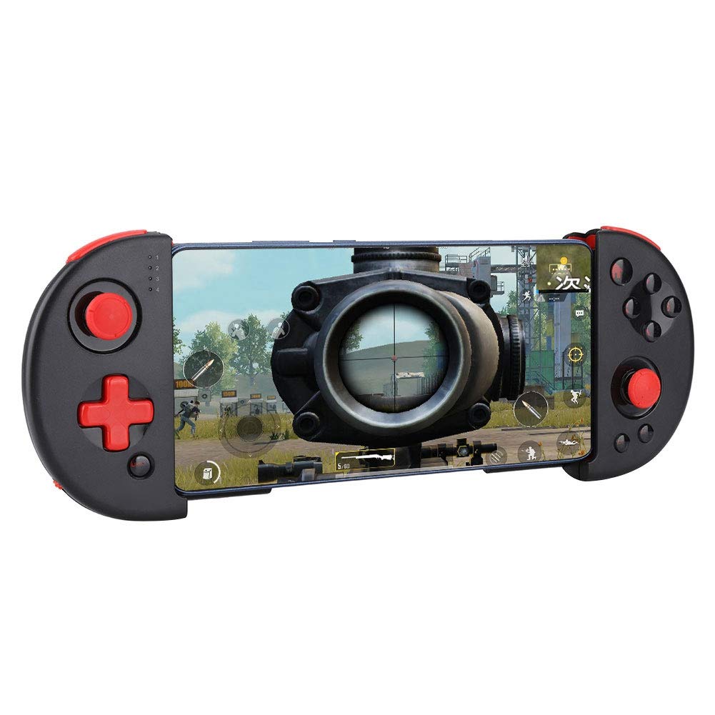 Gamepady Bluetooth, bezprzewodowy wysuwany kontroler gier Bluetooth Kontroler Bluetooth Gamepad Joystick do 6,2-calowego smartfona z systemem iOS/Android. Double the comfort