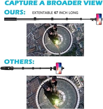 Wireless Tripod Selfie Stick Compatible with Samsung Galaxy S22 S23 S24 S25 Ultra Plus, A16 A35 - Monopod Remote Shutter Built-in Self-Portrait Extendable
