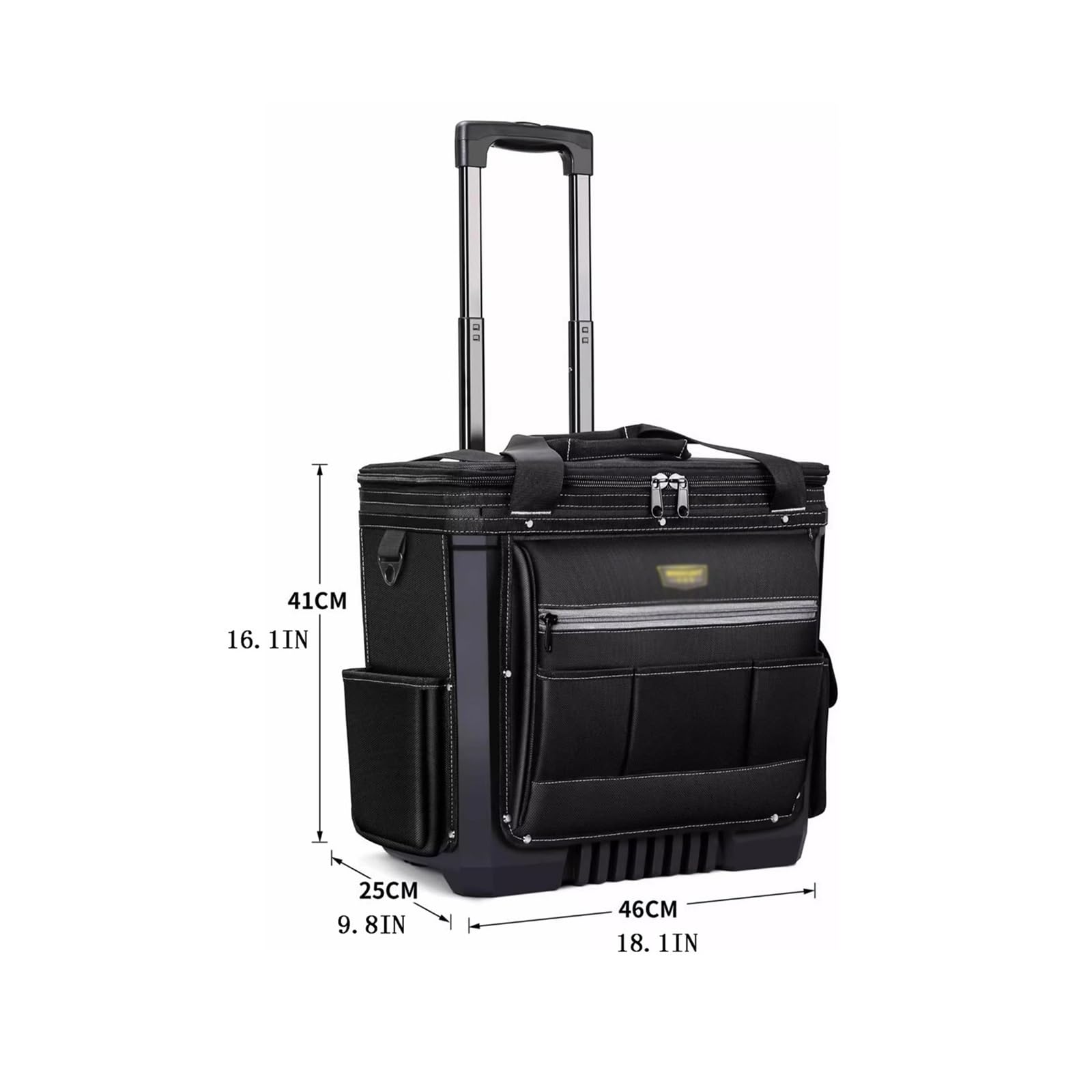 Cassetta portautensili Cassetta degli attrezzi con rotelle chiusura in metallo resistente Organizzatore portatile Soluzione di conservazione for condizioni lavoro difficili