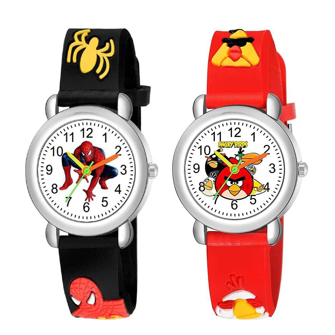 GOLDENIZE FASHION Angery Bird and Black Spider Dial Analogue Watch for Kids Watches Combo Pack of 2 (B09CPMLKNB) Amazon Price History, Amazon Price Tracker