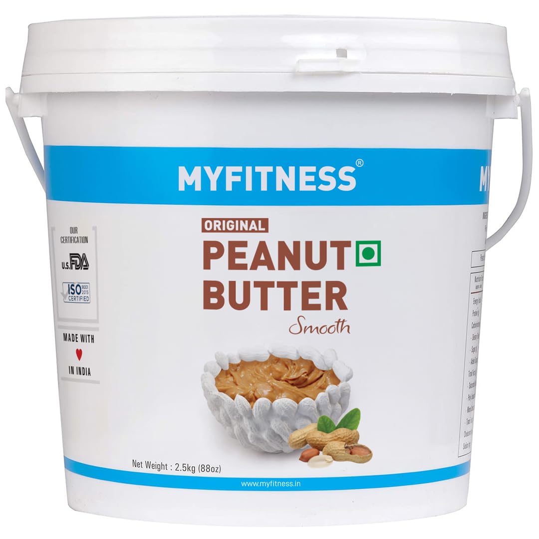 MYFITNESS Original Classic Peanut Butter Smooth 2.5kg | 21g Protein to Boost Energy | Tasty & Healthy Nut Butter Spread | Vegan | Cholesterol Free, Gluten Free | Zero Trans Fat | Peanut Butter Creamy (B08SCG5ZKY) Amazon Price History, Amazon Price Tracker