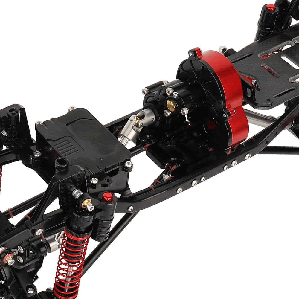 Metal Upgraded 6x6 RC Car Chassis Frame with 2 Steering Portal Axles & 2 Battery Trays DIY for Axial SCX10 1/10 RC Crawler Car Parts