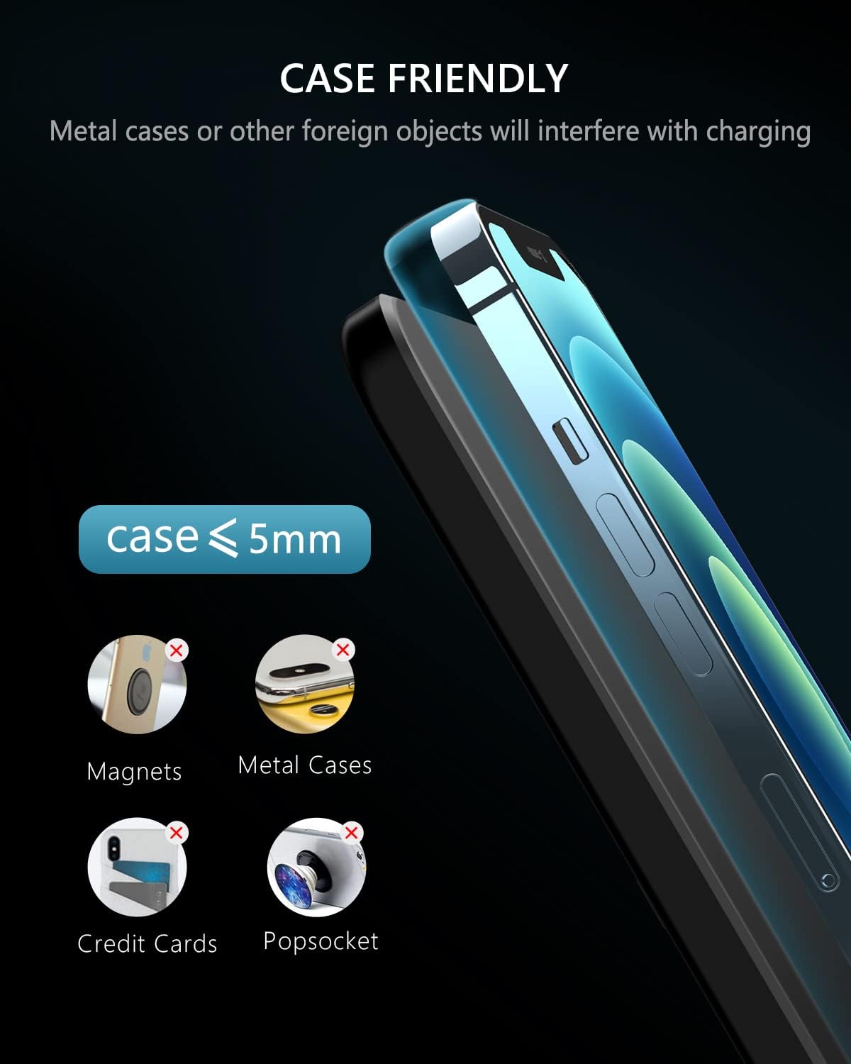 Wireless Charger, 4 in 1 Fast Wireless Charging Station Compatible with Apple Watch Airpods Pro iPhone 12/12 Pro/11/11 Pro/8/X, Wireless Charging Stand Compatible with Samsung