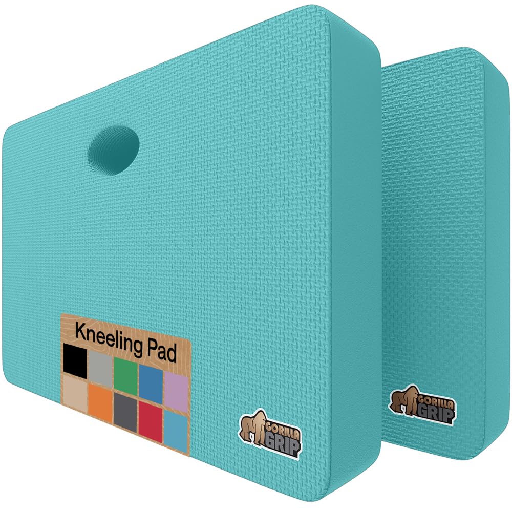 GORILLA GRIP® Extra Thick Foam Kneeling Pad for Gardening 17.5x11 Turquoise
