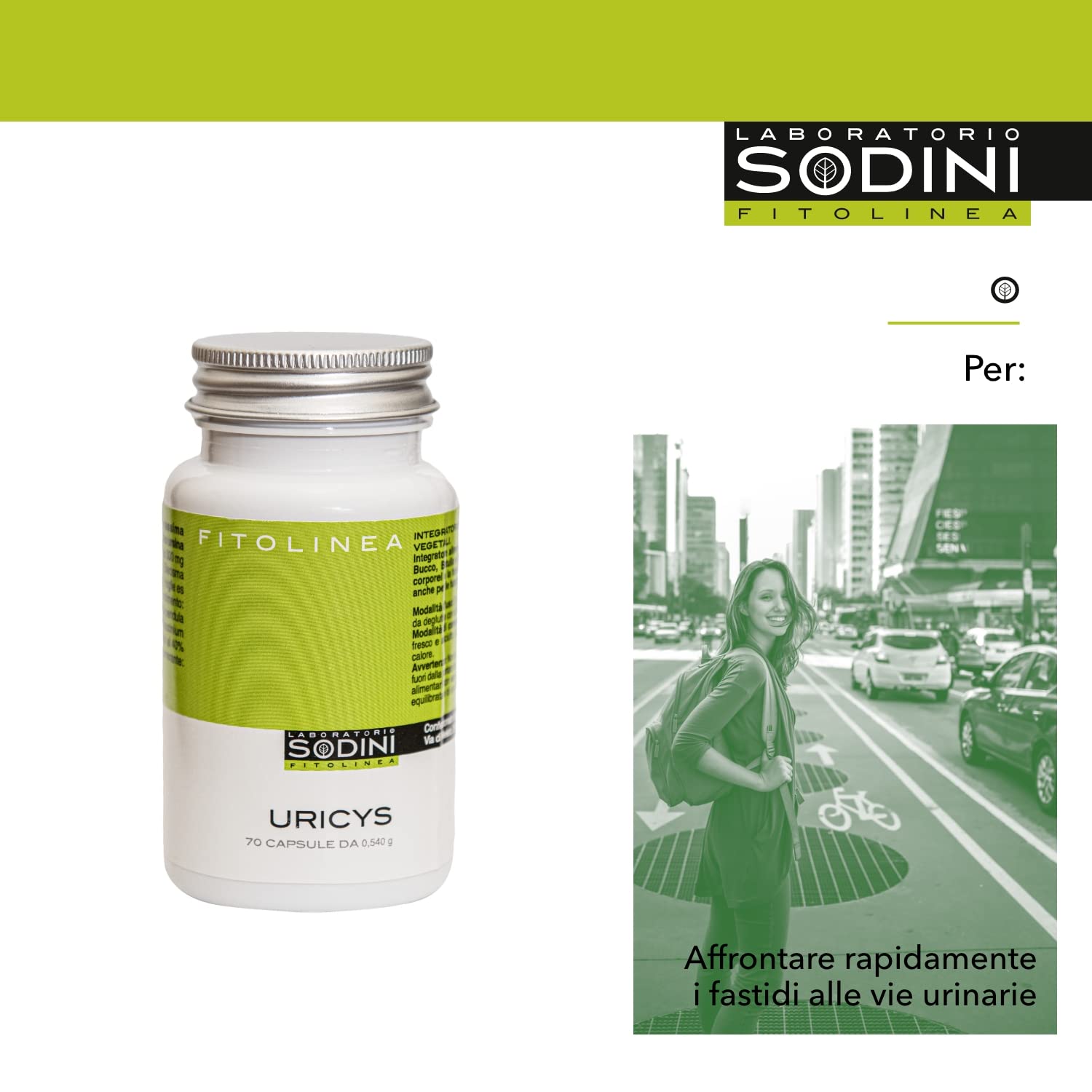 Uricys - Integratore Alimentare - con Uva Ursina, Bucco, Mirtillo Rosso e Betulla - per il Benessere delle Vie Urinarie - 70 Capsule