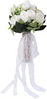Holding Flowers, Artificial Lifelike Modern Elegant Decorative Bridal Bouquet, for Wedding Photography, Rustic Wedding, Holiday, Bridal Shower, Rehearsal Dinner, Vintage Party