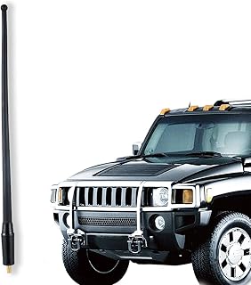 POBADY 14IN Vehicle Short Flexible Rubber Antenna 36.5CM Car Antenna Mast Replacement for Car Radio FM/AM