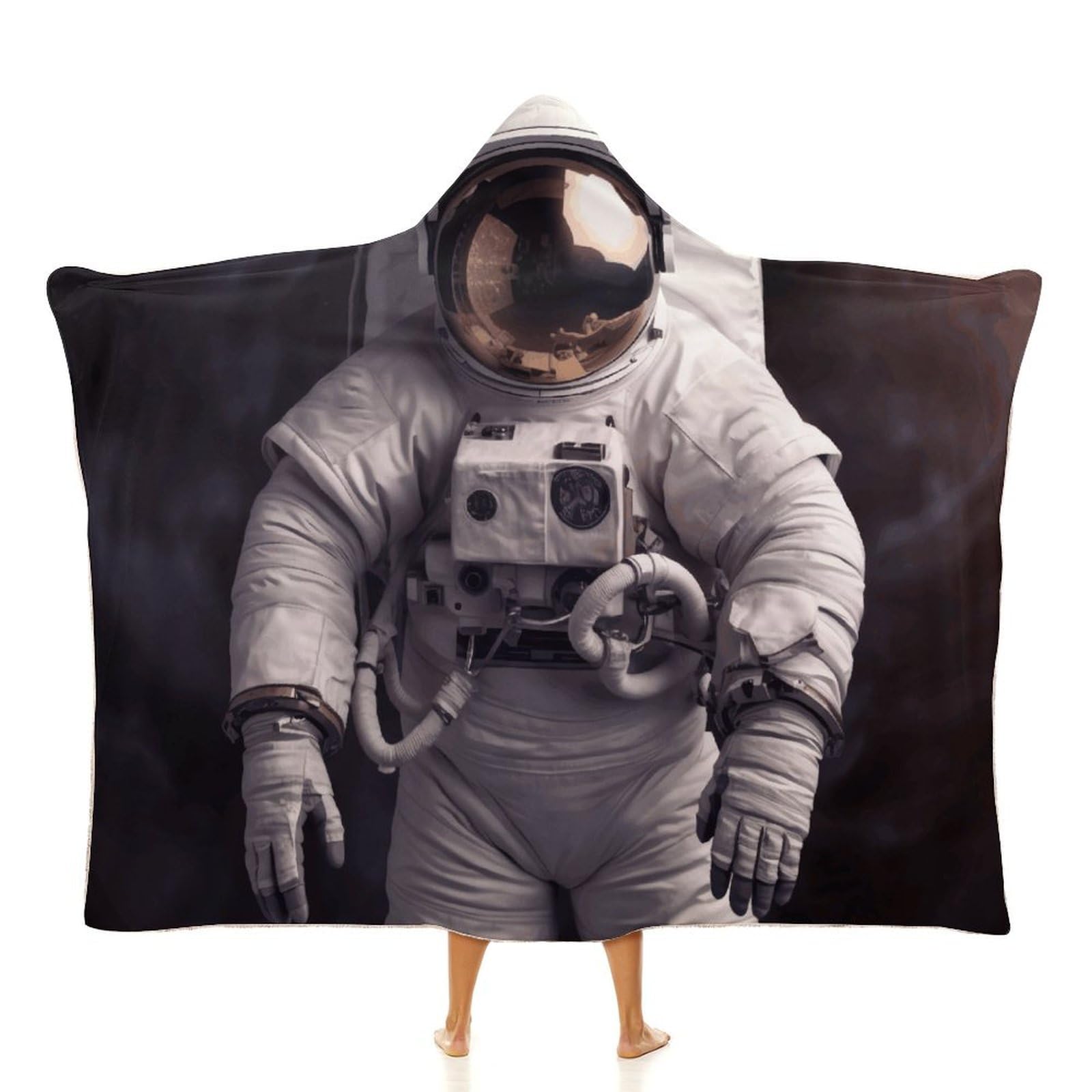 Couverture à capuche astronaute peluche pour soirées canapé