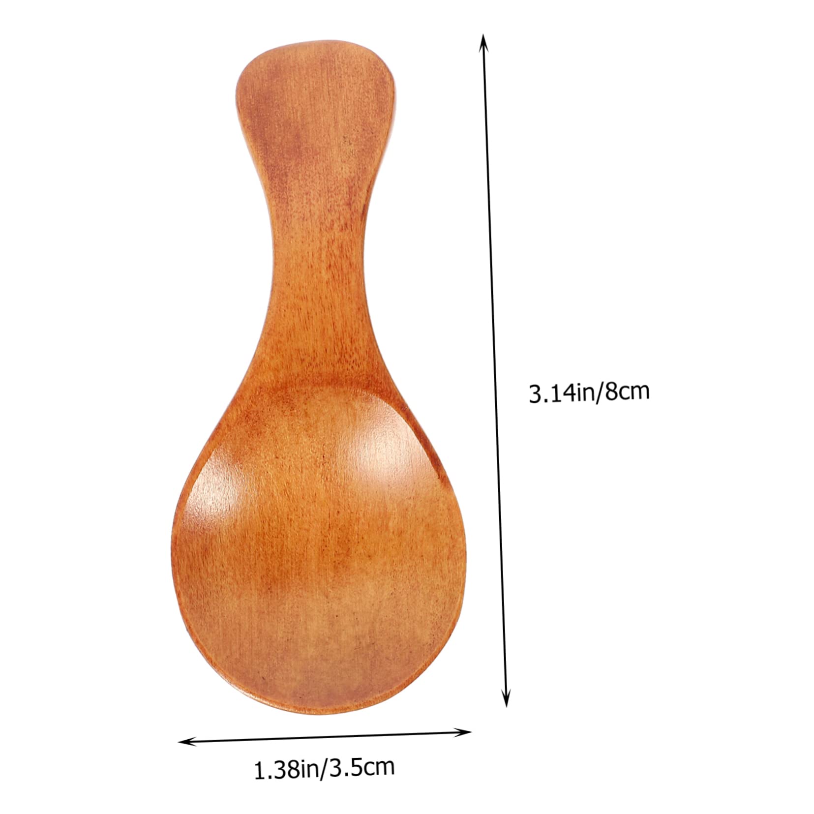 PRETYZOOM 2pcs Wooden Tea Spoons Handle Kitchen Scoops for Loose Tea and Spices Natural Wood Comfortable for Food Use for Home