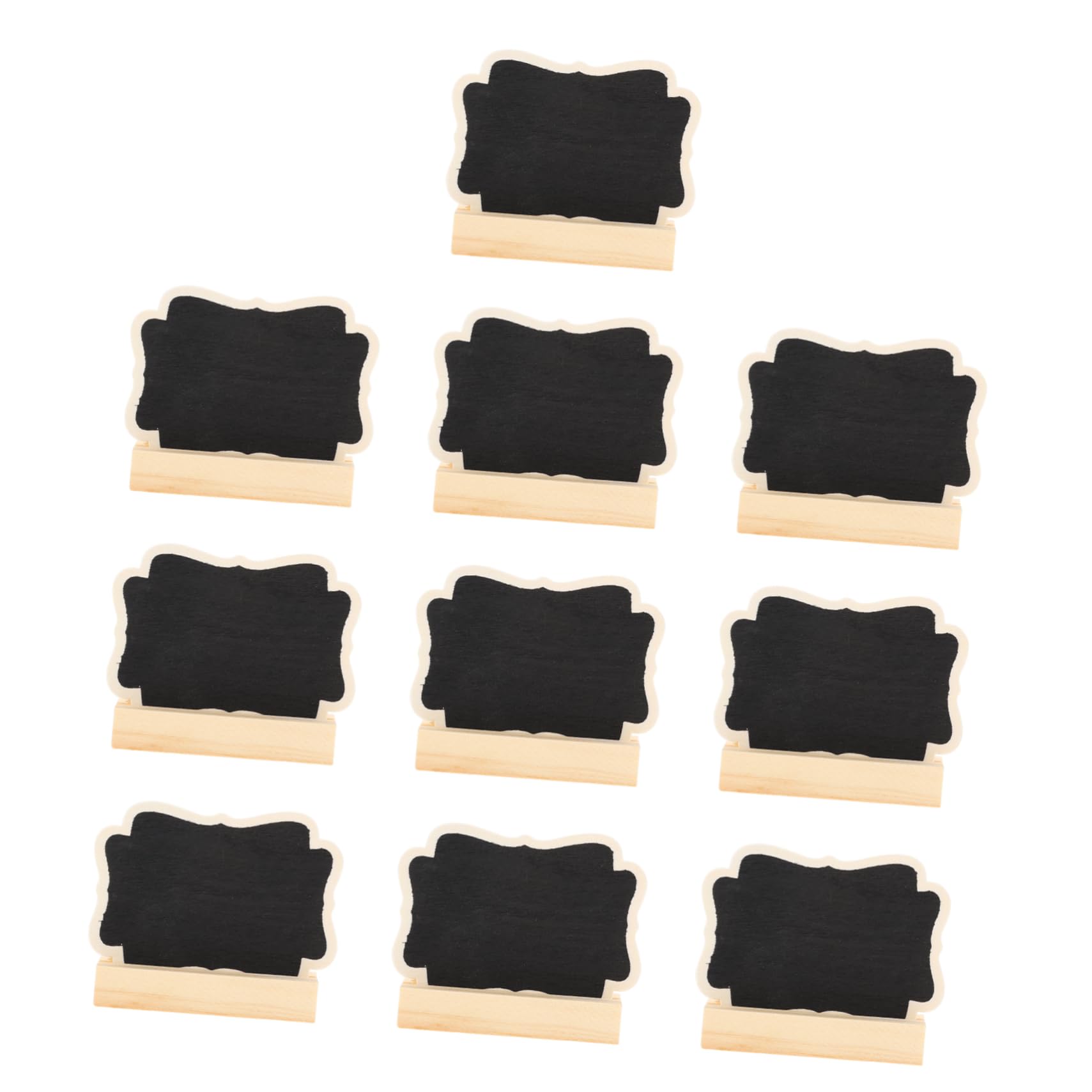 SEWACC 10 Pack Wooden Chalkboard Signs Wooden Dining Table Boards Chalkboard Easel Signs for Notice Writing Unique Home Decor