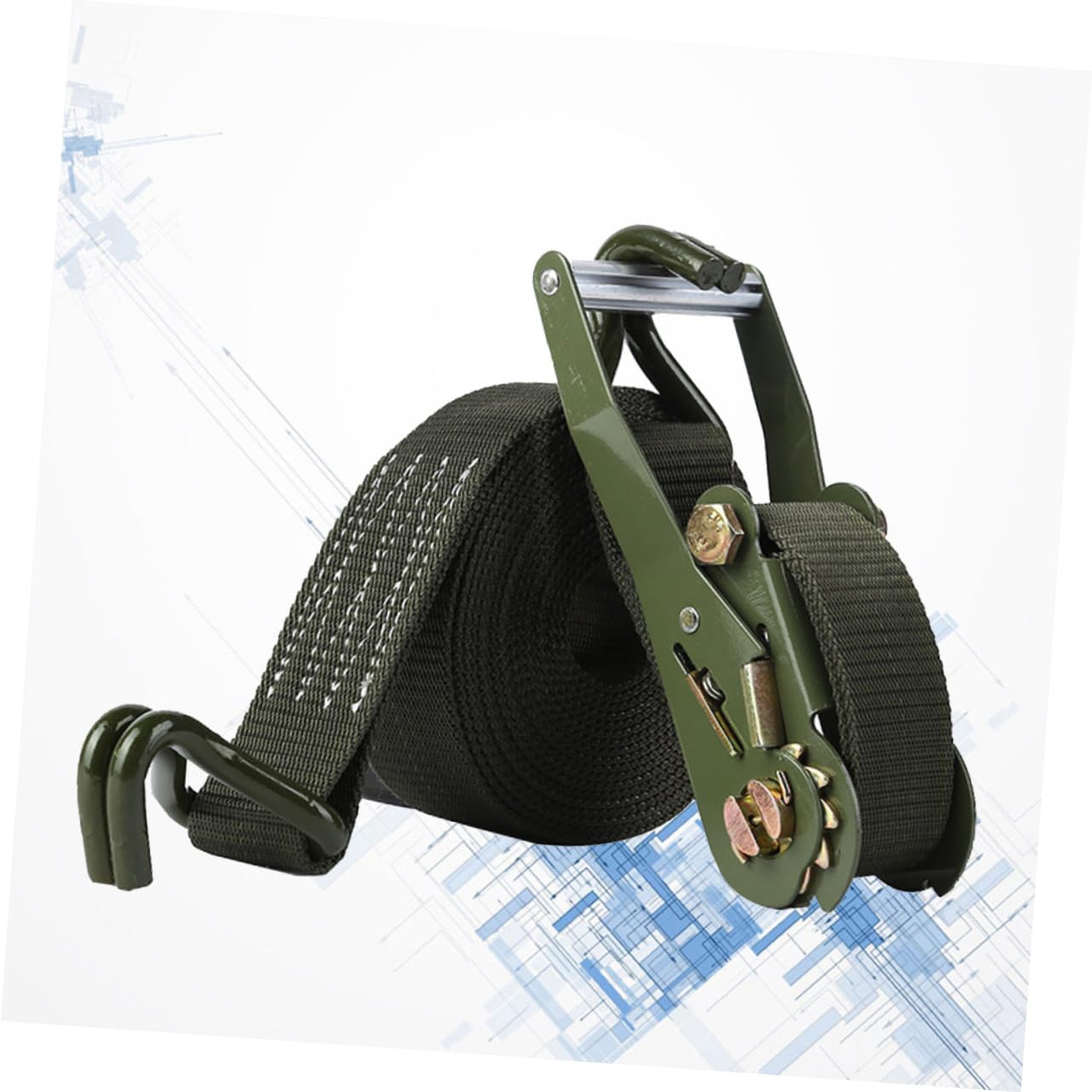 Artibetter Spanngurte mit Haken 6m lang LKW Spanngurte aus Metall und Polyester mit Starker Ratschfunktion für Motorrad und ATV Ladungssicherung