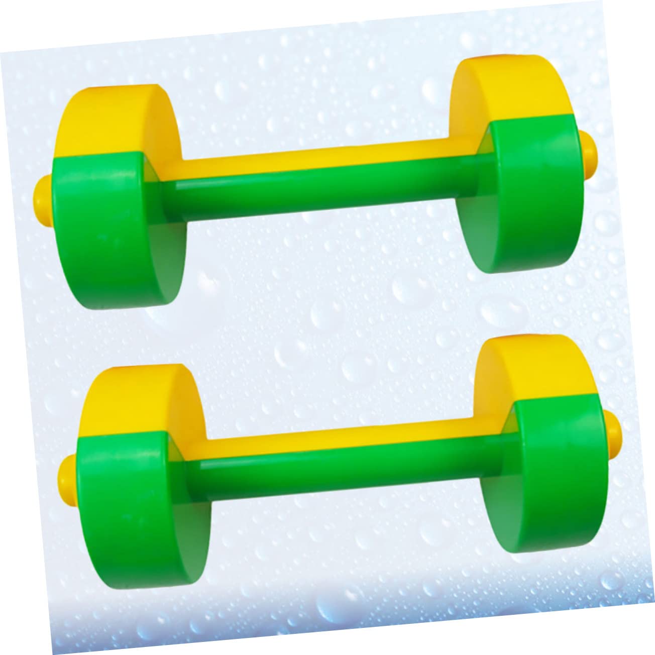 VICASKY 1 Pair Plastic Dumbbell Lightweight Fitness Weights for Arm Muscle Development Early Education Safe Grip Gym Props for Home Outdoor Yellow Random Color