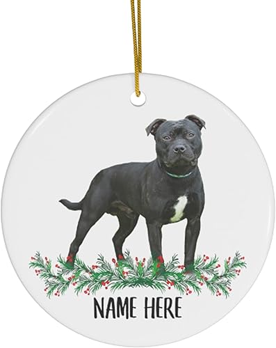 Regalos personalizados Lovesout, adorno de unicornio con gorro rojo, para decoración de árbol de Navidad