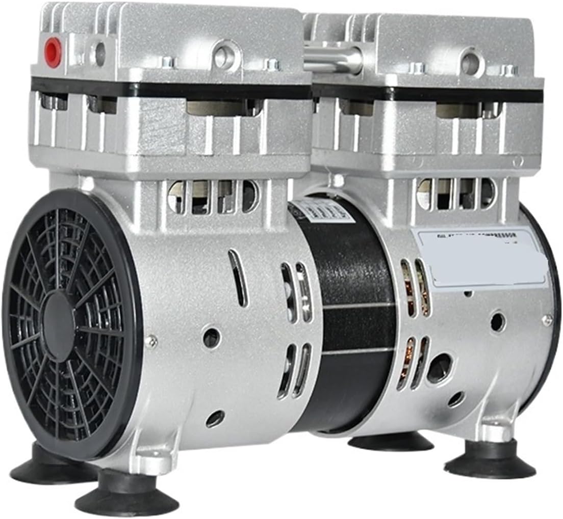220V Silent Oil-Free Vacuum Pump, VN-120H 80L/Min Negative Pressure Twin Piston High Flow Lab Vacuum Pump