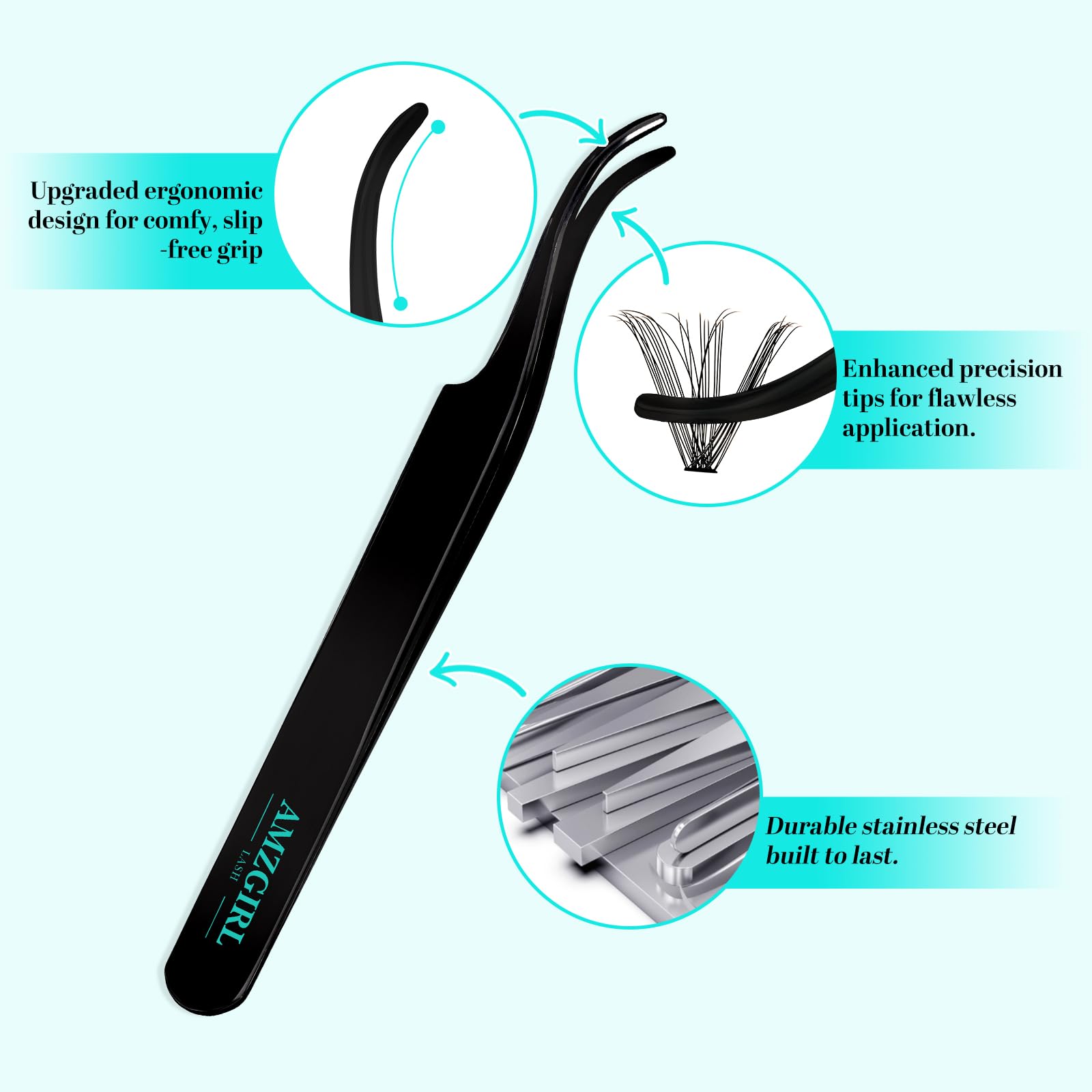 Kit per l'estensione delle ciglia, 320pezzi, kit fai da te per i singoli gruppi di ciglia, legatura e sigillatura delle ciglia, rimozione delle ciglia per le estensioni delle ciglia(30D, kit 9-16 mm)