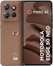 Smartphone Motorola Edge 50 Neo 5G - 256GB 16GB (8GB RAM+8GB Ram Boost) 50MP Sony Camera Moto AI Ultrarresistencia militar Mocha Mousse - Vegan Leather