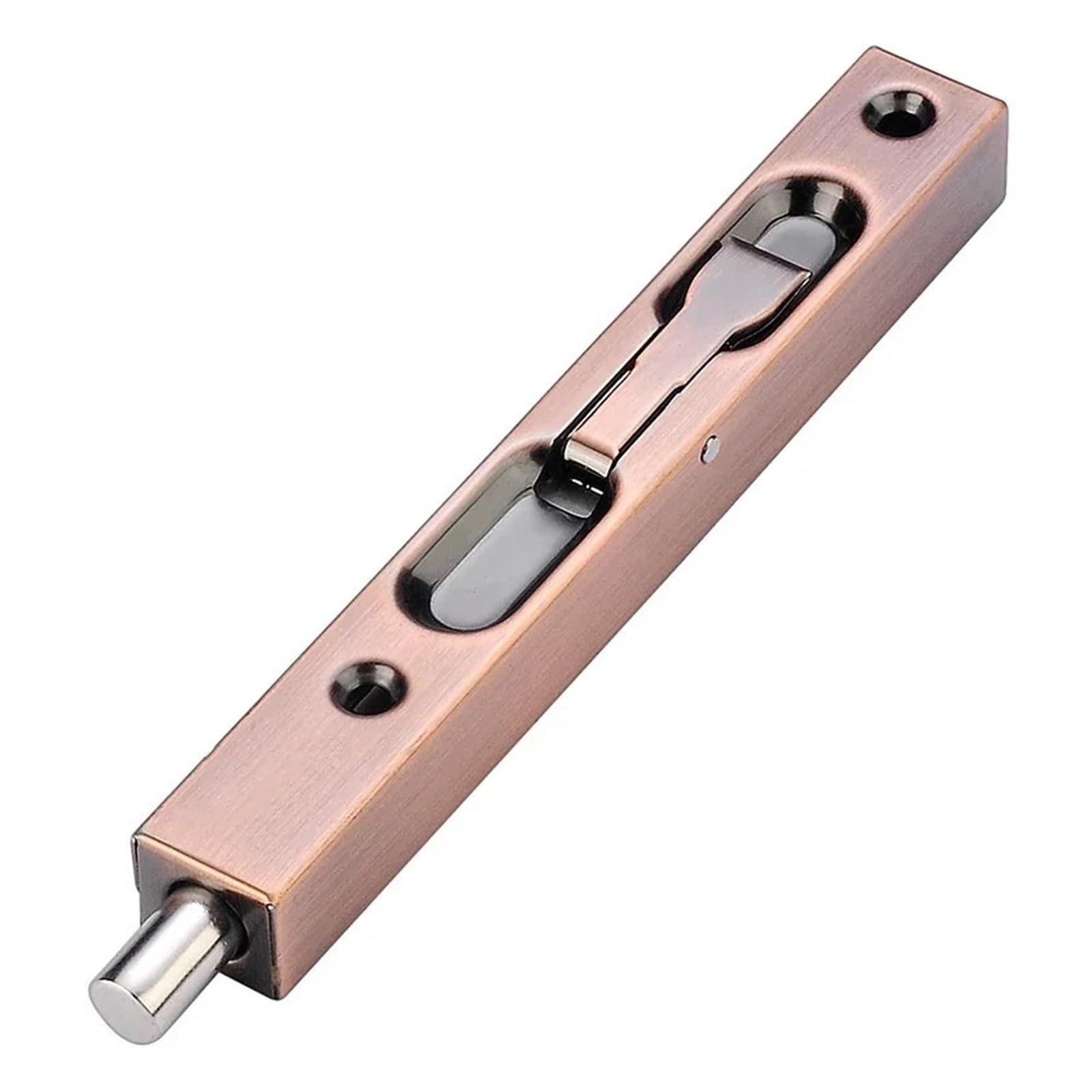 Pasador de Embutir Pestillo de puerta oculto con perno al ras acero inoxidable, cerradura inserción antirrobo oculta for puertas dobles madera, Hardware seguridad(Bronze-10inch)