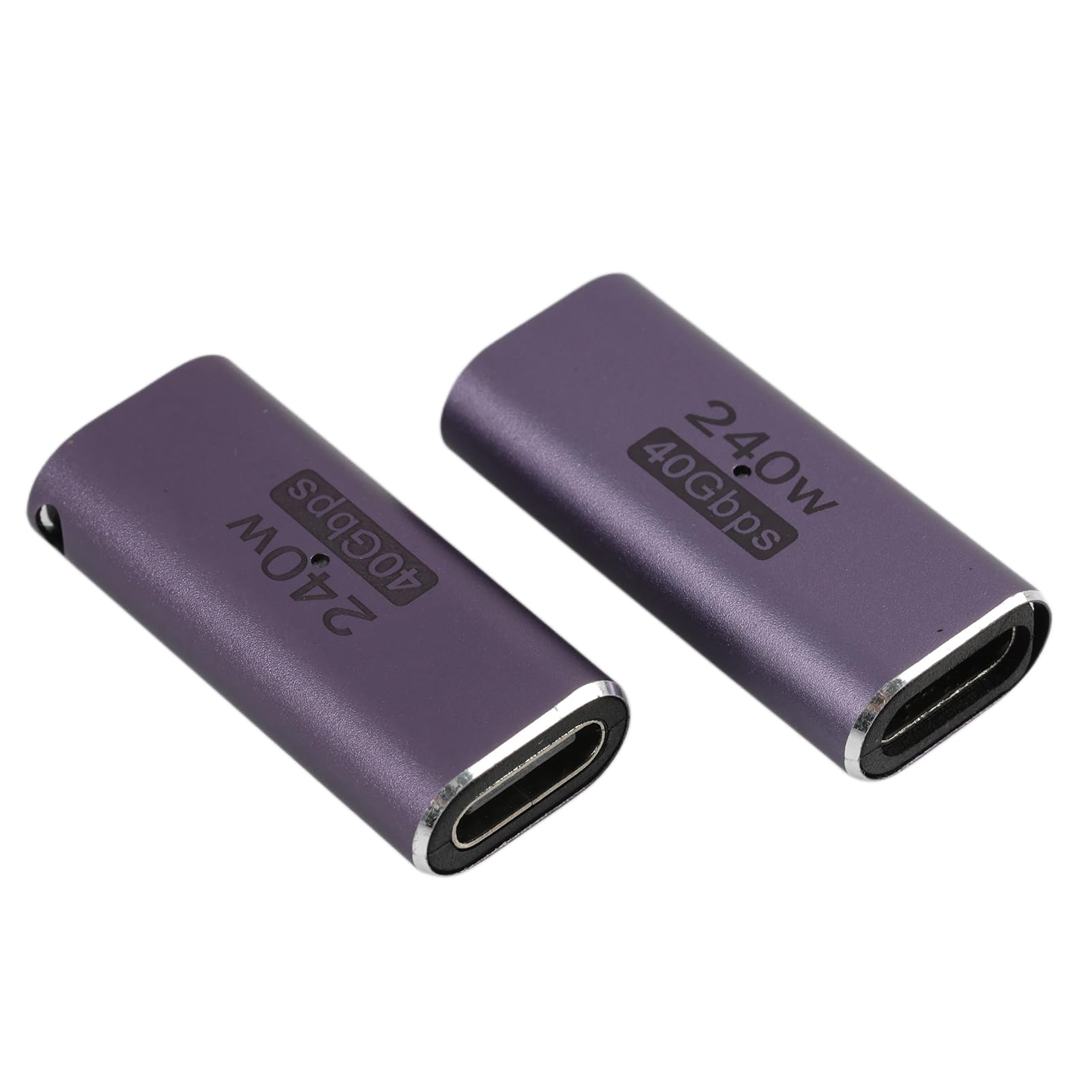 2 sztuki 240 W USB C, adapter żeński na żeński, 40 Gb/s, 8K 60 Hz, szybkie ładowanie, złącze wideo, adapter przedłużający USB C do iPada, przełącznika, Macbooka, urządzeń USB typu C