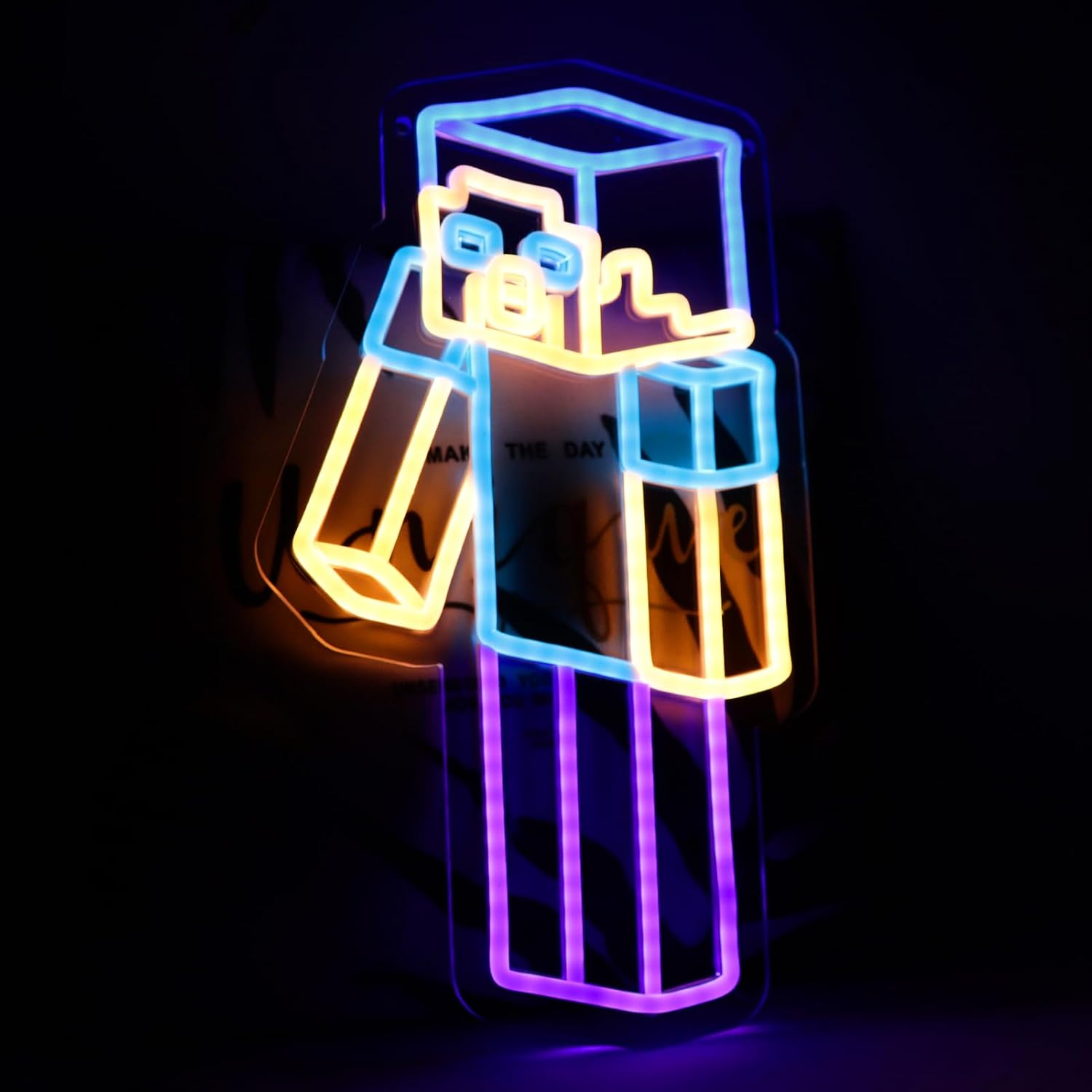 WonderfulLife Game Character Boy Neon Sign for Gamer Zone Decor,Led Lights for Man Cave Gaming Room Internet Bar or Bedroom Decoration.5V USB Powered,Easy Hanging.
