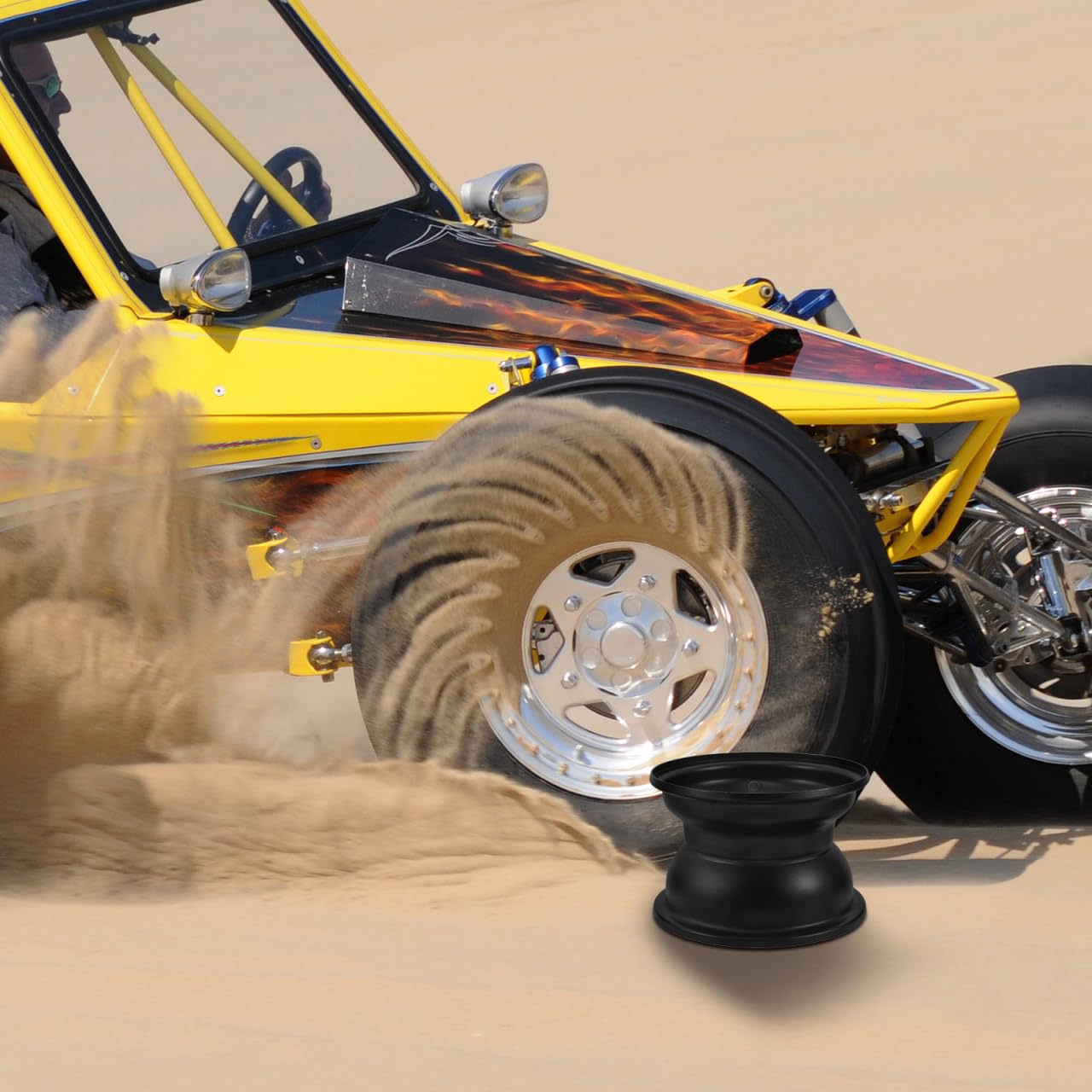 MAGICLULU Cerchione Di Ricambio Per Atv a 3 Fori 7.87X7.87X5.12In Cerchio in Ferro Per Veicoli Fuoristrada Quad E Go Kart Adatto Per Moto Da Spiaggia