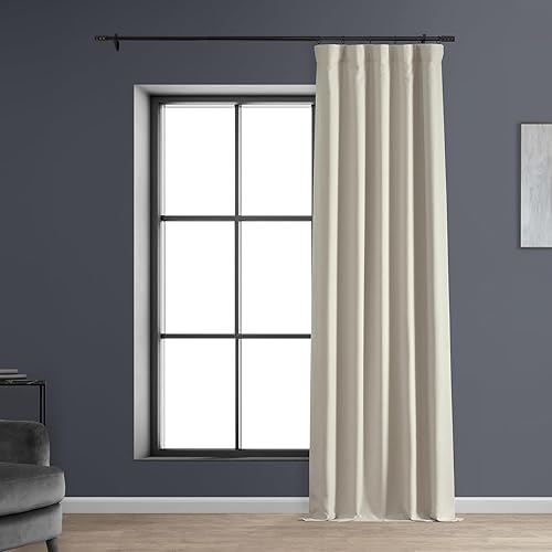 Miniatura 9 de HPD HALF PRICE DRAPES Cortinas opacas sólidas con aislamiento térmico para dormitorio de 108 pulgadas de largo (1 panel), cortinas opacas de lino