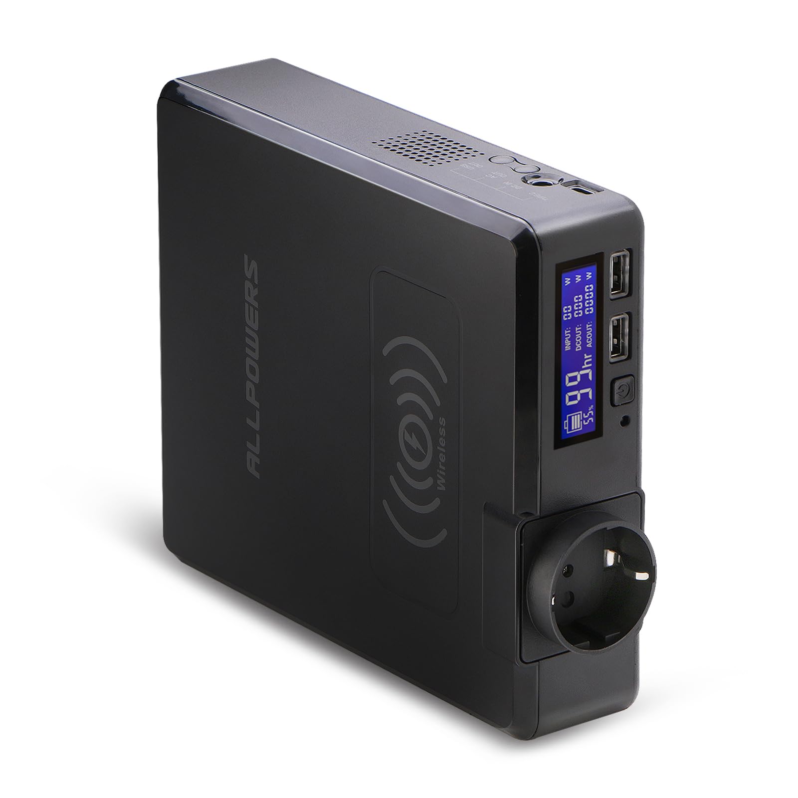 ALLPOWERS S200 Tragbarer Powerstation 154Wh Akku Solar Generator, 200W AC/60W USB-C Ausgang Backup Batterie Stromversorgung, Generatoren für Camping fischen im Freien Reisen Emergency Mobilphone