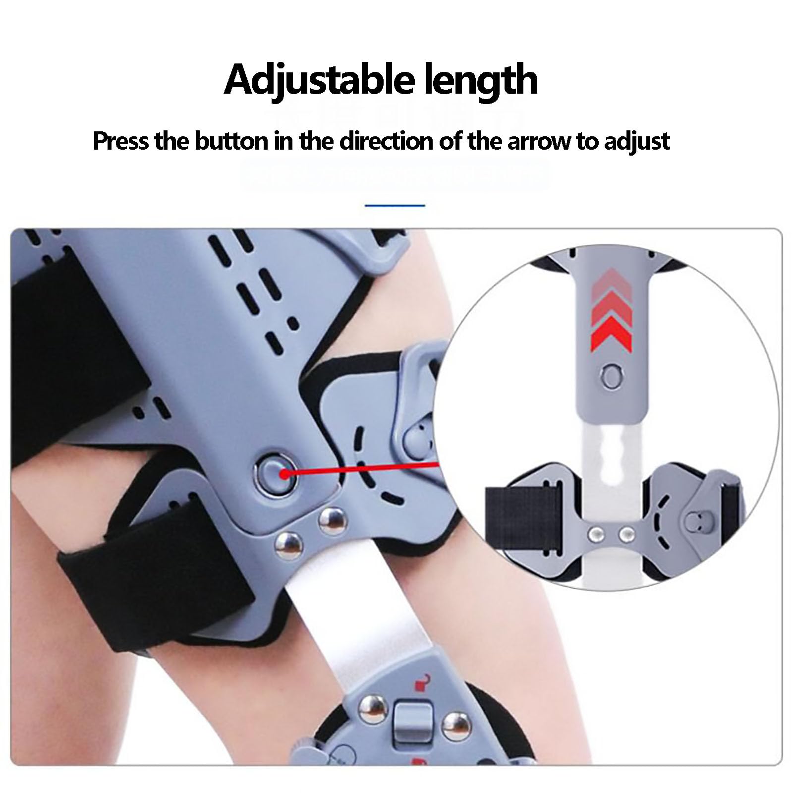 HAILM Inmovilizador de Rodilla, Rodillera con Bisagras, Revestimiento Transpirable y Aleación Aluminio, para Estabilización Recuperación, Lesiones ACL, MCL y PCL